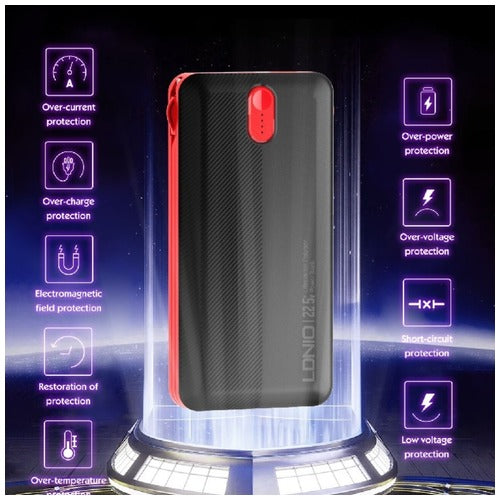 LDNIO PQ24 - 20000mAh Power Bank with Built-in Cables - 22.5W MAX - BLACK