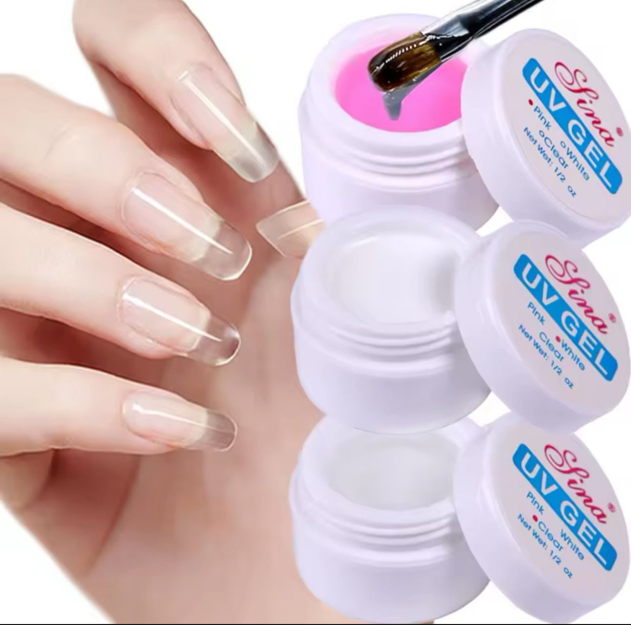 Sina Nail Extension Gel Acrylic 3pc