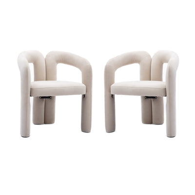 MFURN Modern Velvet Dining Chair Funky Barrel Accent Chairs, Upholstered Armchair Comfy Side Chair for Kitchen Living Room Dining Room-Various Colours