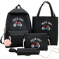 Backpack, travel bag, leisure female student school bag, simple computer four-piece set