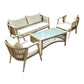 MFURN Pesci Woven Rope Style Outdoor Patio Set 4pc