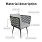 Modern Garden Outdoor Leisure Rope Woven Patio Dining Table + Chair With Aluminium Fame 7pc Set