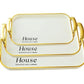 MHome Serving Tray Fruit Dinner Food Tray Rectangle  - 3 Pack Various Options