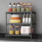 Black 3 Tier Multipurpose Storage Rack For Condiment & Microwave Oven & Toaster Oven