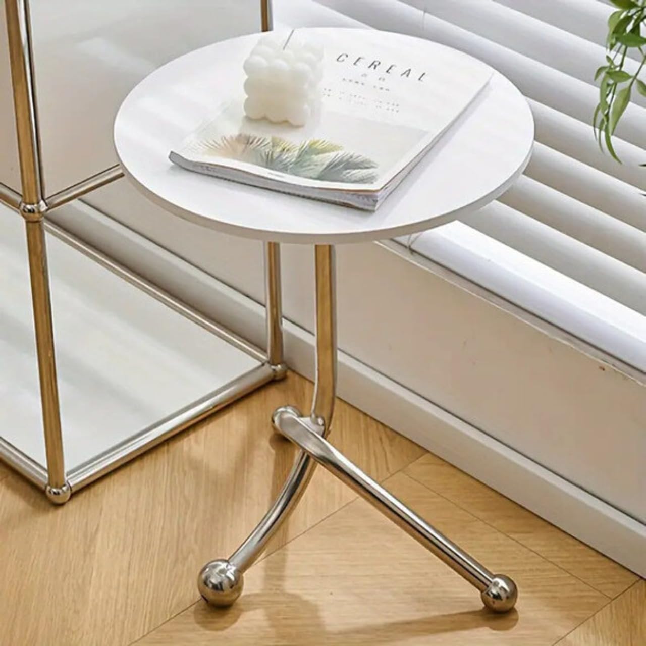 MFurn Tripod Steel Frame Round Tea Table Modern Side Table | Multiple Colours Available