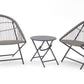 MFurn Rattan Indoor & Outdoor Chairs and Round Table – 3 Piece Set