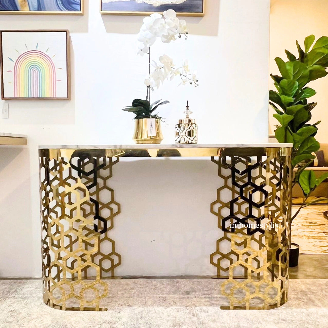 MFurn Gold Console Table