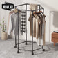MHome Small  Hexagon Clothes Drying Storage Rack Movable With Wheels