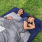 Bestway Double Flocked Airbed – Inflatable Mattress with Built-In Foot Pump