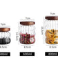 Mason Jars for Pantry Glass Storage With Airtight Lids 3pc