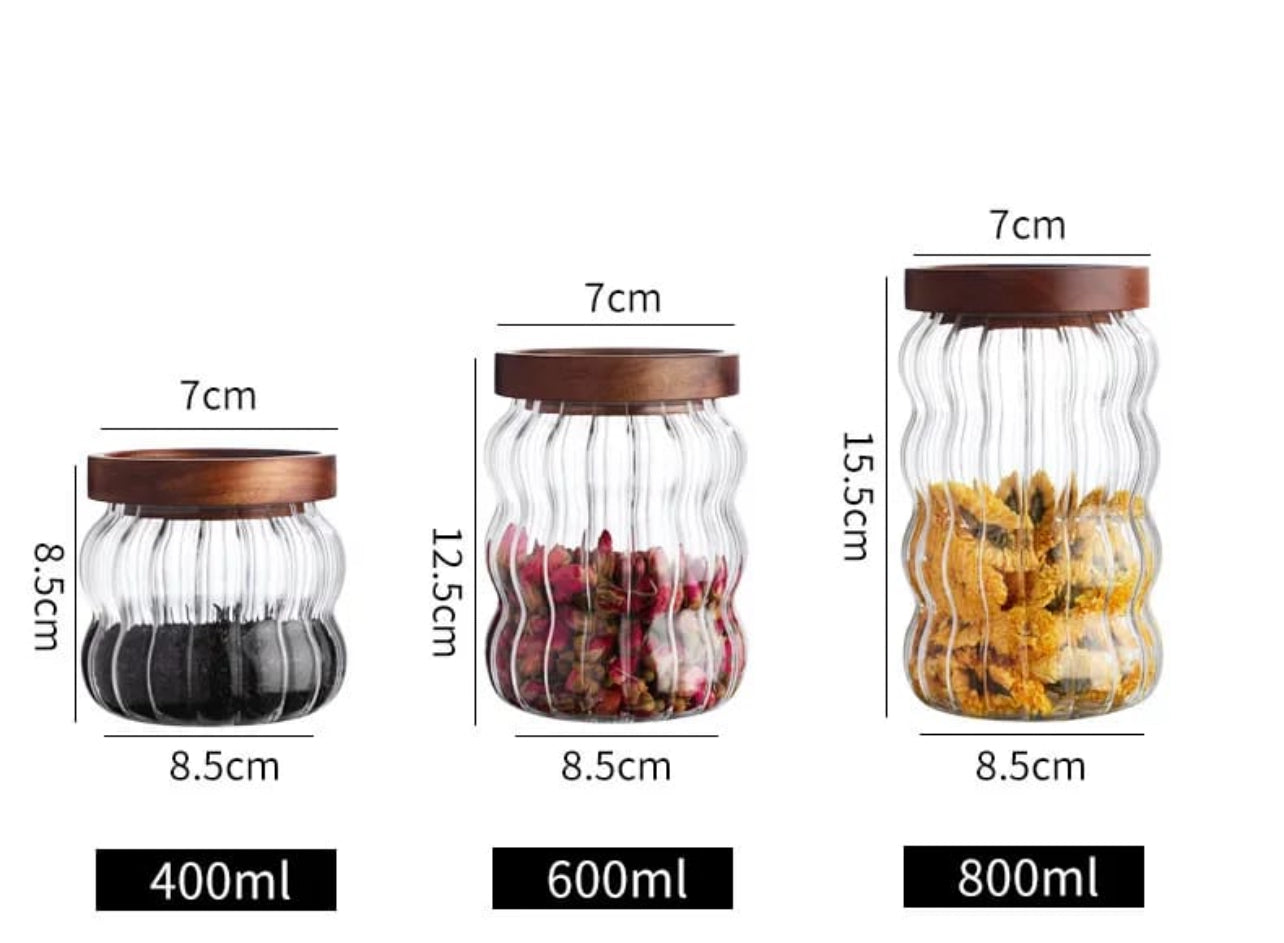 Mason Jars for Pantry Glass Storage With Airtight Lids 3pc