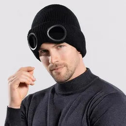 Unisex Knitted Beanie With Sunglasses