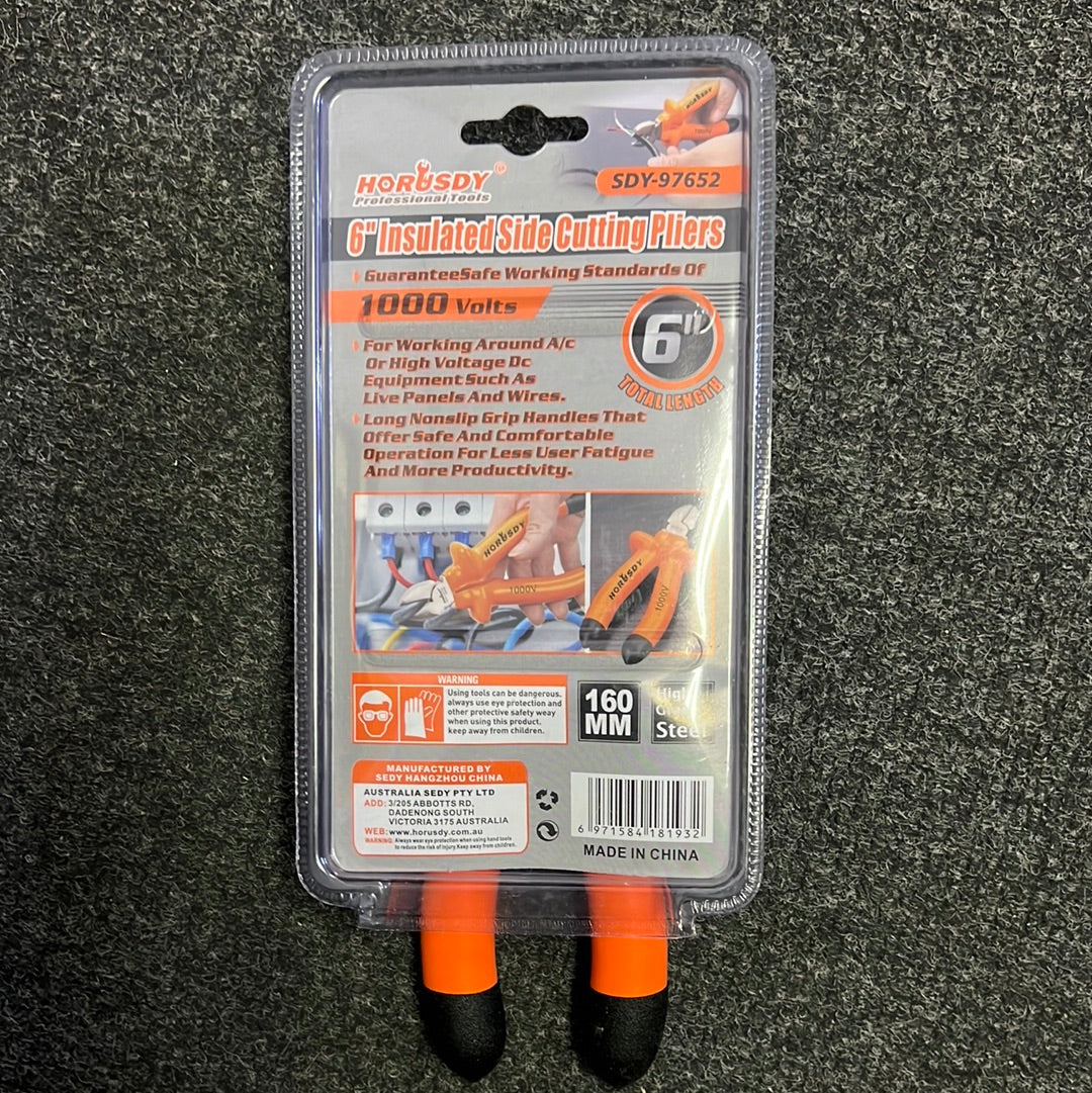 Horusdy Side Cutting plier 6 inch insulated 1000v