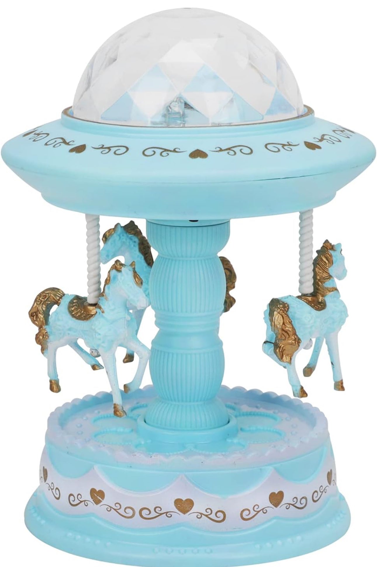 Carousel Music Box Starry Sky Projector Lamp European Wrapped Rocking Horse Music Box Christmas Children's Day Birthday Gift