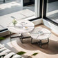 MFurn Nesting Coffee Table Set – 2-Piece Round Sofa Side & End Tables