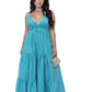 Ladies Summer Sleeveless V-Neck Dress-Various Colours