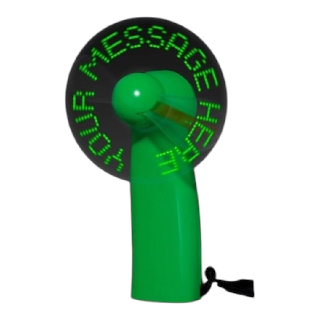 Pre-Programmed Mini Fan with LED Message Fan.