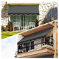 MHome Patio Awning Retractable Awning with Manual Crank Handle, Sun Protection Roof for Outdoor Use, Window Door Protection for Balcony Deck, Garden, Porch, Grey,- Various Sizes