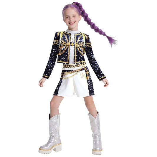 Generic Kids KPop Demon Hunters Rumi Zoey Mira Costume Cosplay Girls- Various Options