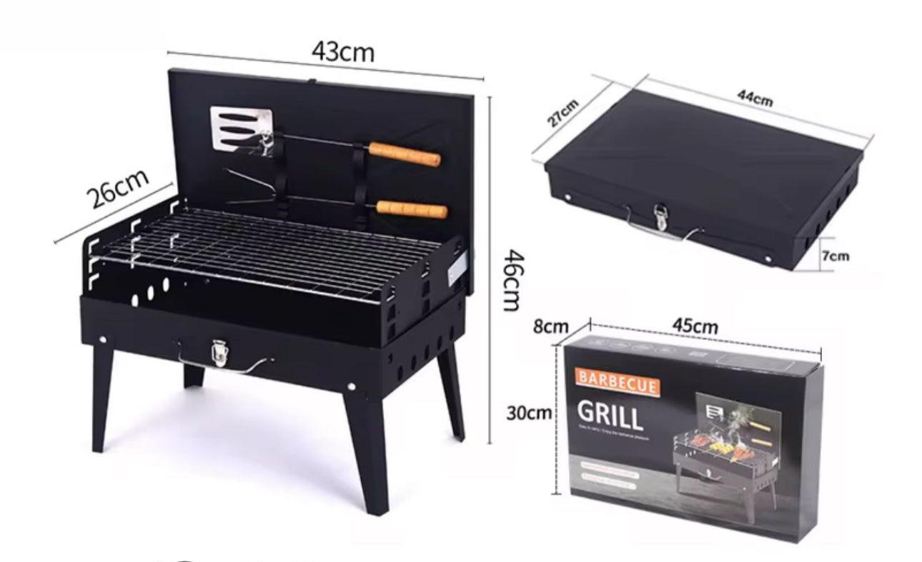 MHome Portable Charcoal Braai  Folding Type Barbecue With Carry Case
