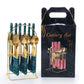 Classic 24 Piece Gold With Marble Handle Dinner Cutlery Set - Various Colour Options