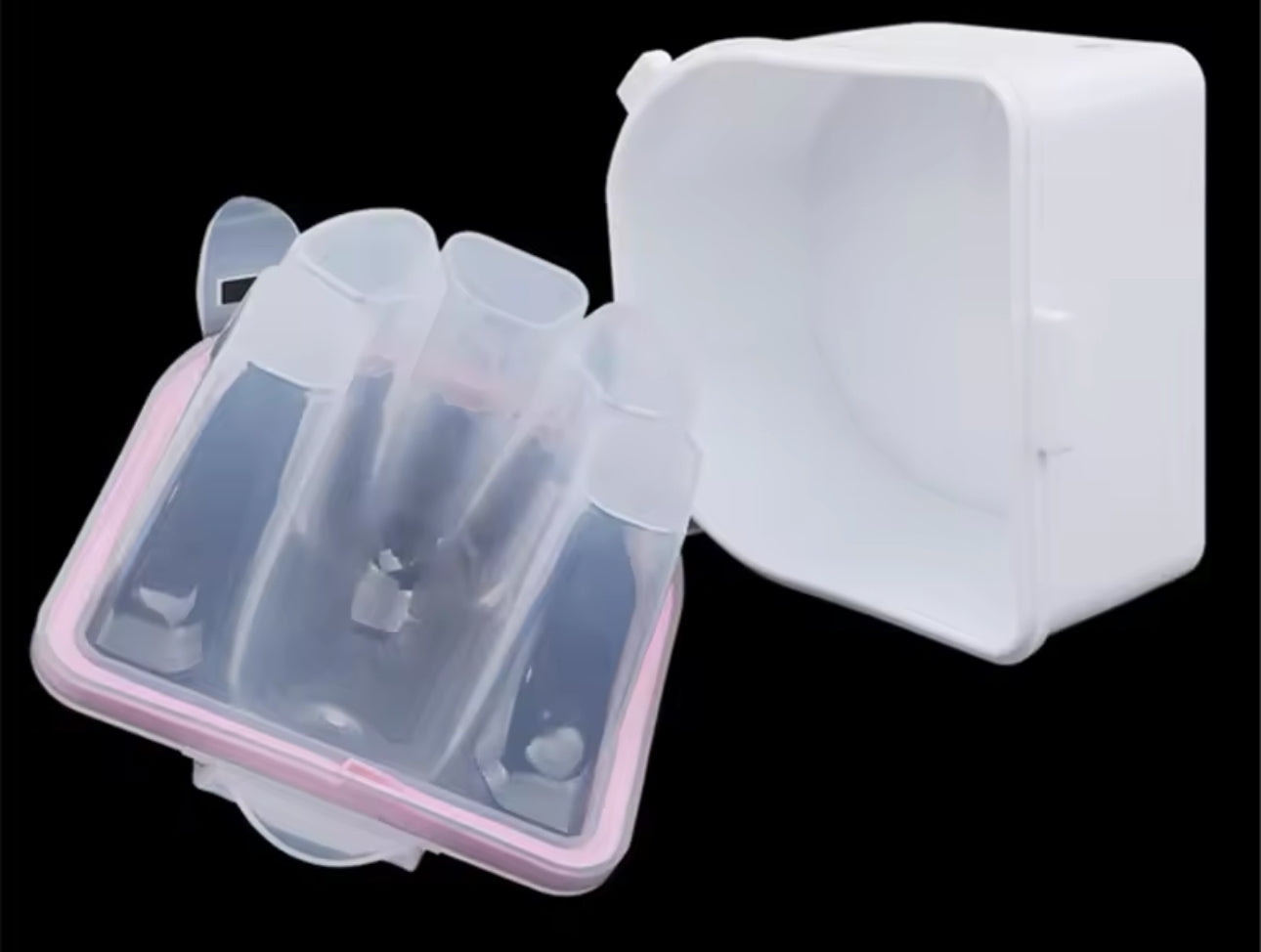 Premium Nail Soak Basin for Manicures, Sturdy Design, Dual Layer Soaking Tray for Gel Polish Removal at Home, Pink.