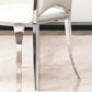Modern Dining Chairs | Leatherette Dining Room Chairs with Stainless Steel Legs