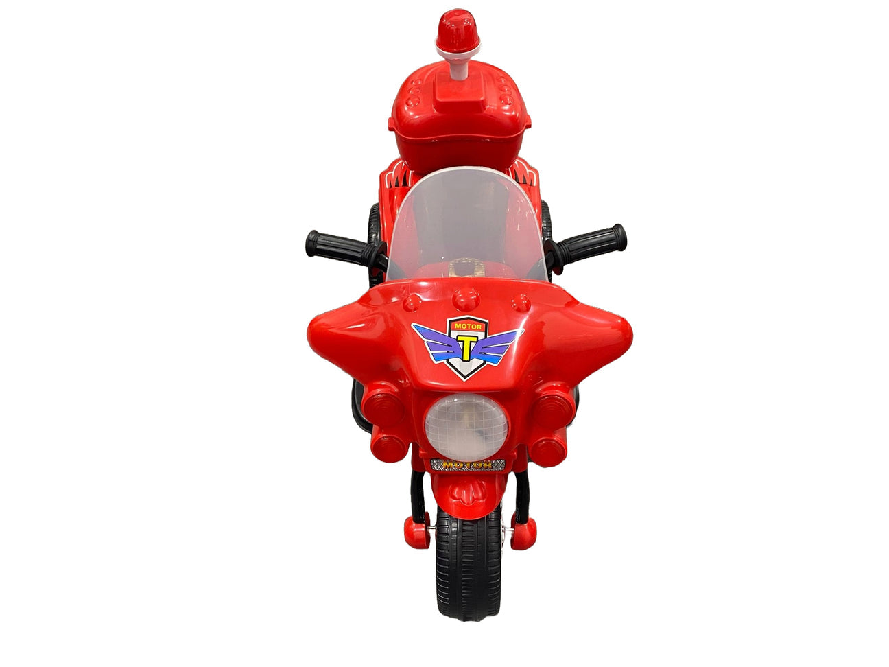 Kids Ride On Electric Police Motorcycle - Red/Blue