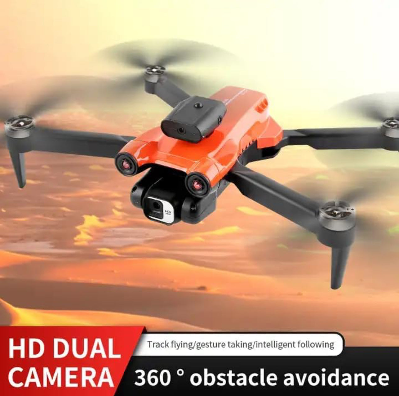 New Folding Drone Comprehensive Obstacle Avoidance High Definition Aerial Photography Quadcopter Remote Control Aircraft Toy 4K Dual HD Camera