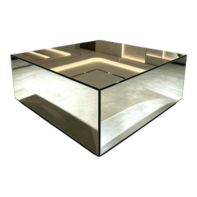 MFURN Minimalist Square Mirrored Block Coffee Table-Various Colour