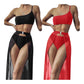 Women’s Sexy 3 Pieces Bikini Set Swimsuit and Beach Cover-Up-Various Colours