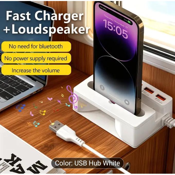 Mtech Fast Charging USB Hub with 4 USB ports & 1 Type C port-65watt