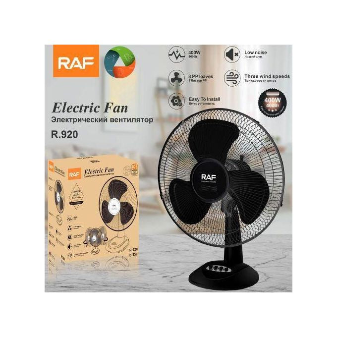 RAF Portable 3-Speed Table Fan with Adjustable Tilt - RAF Portable 3-Speed Electric Cooling Fan with Adjustable Tilt