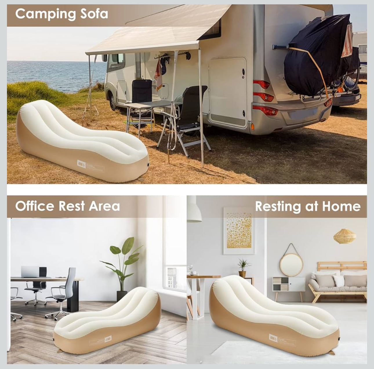 MHome Inflatable Chair for Adults-Flodable Blow Up Couch Lounger-Portable Air Sofa for Indoor Living/Tent Camping/Pool/Outdoor Activities