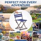 MFURN Portable Multifunction Folding Outdoor Camping Stool Chair-Various Colours 2pc Set