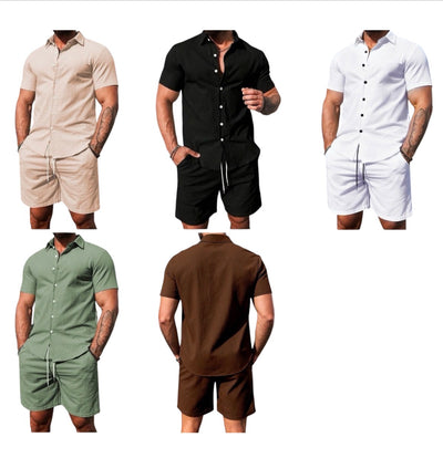 Men’s Summer 2pc Shirt/Shorts -Various Colours