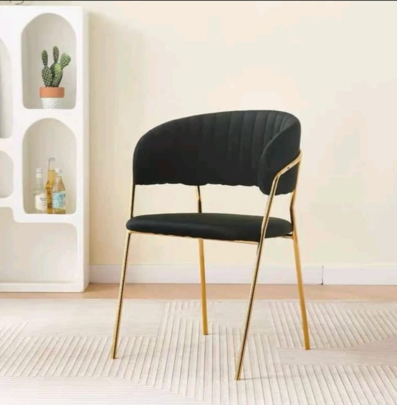 Modern Velvet and Gold Metal Leg Dining Room Chairs - Set of 2 - Various Colours