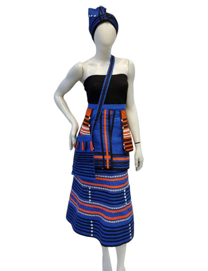 African Themed Ladies Traditional 2pc Skirt And Bag - Various Options
