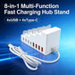 Mtech Fast Charging Station 8-1 66watt 4USB-A + 4 USB-C Ports