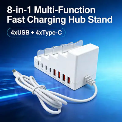 Mtech Fast Charging Station 8-1 66watt 4USB-A + 4 USB-C Ports