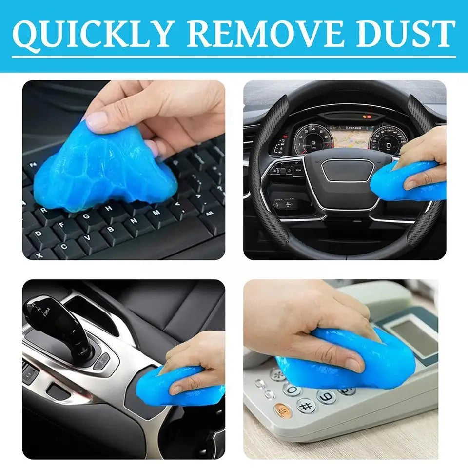 Car Air Vent Magic Dust Cleaner Gel Household Auto Gel Cleaning Rubber Laptop Keyboard Slime Removal Wash Mud.