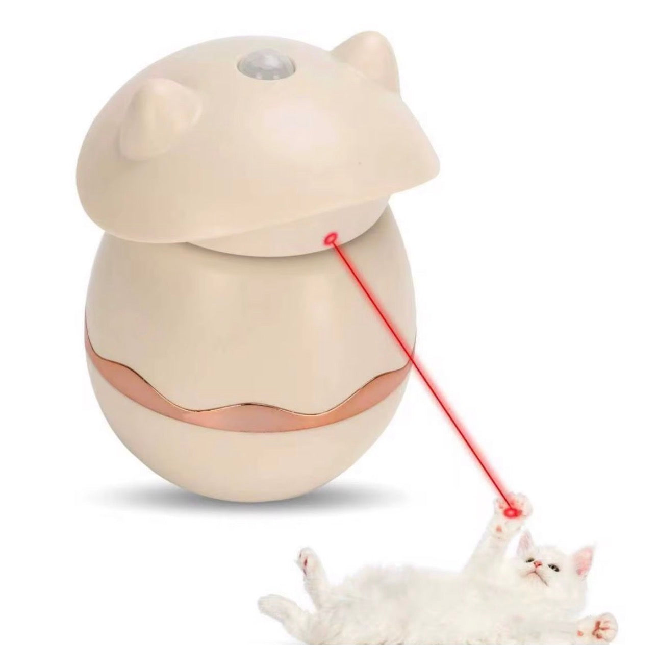 Interactive Cat Laser Toys Tumbler Design,Automatic 360° Rotation Laser Cat Toy, USB Charging 3 Modes Real Random Trajectory for Bored Indoor Cats/Kittenes/Dogs