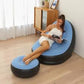 MHome Inflatable Lounge Chair for Adults with Foot Stool – Folding Portable Lazy Sofa