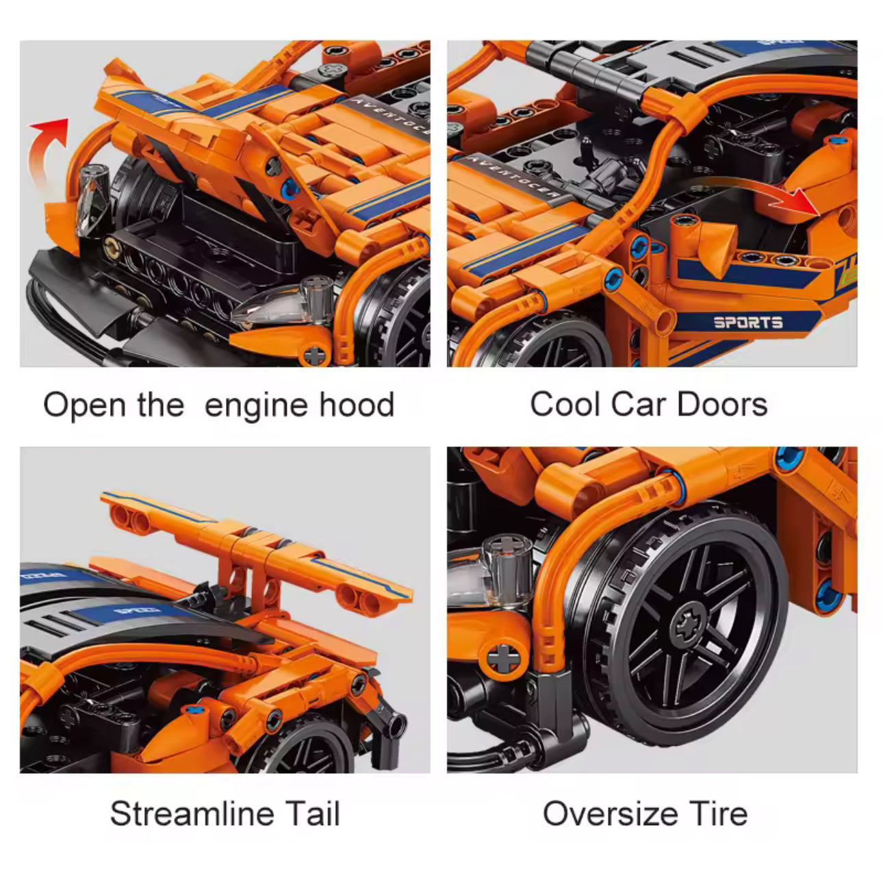 Building Block Speed Sports Car Remote Control Toy 408pc