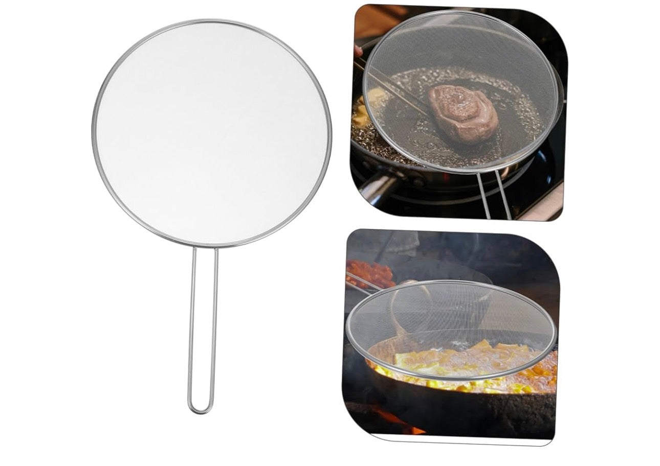MHome
Grease Splatter Guard Hollow Handle Oil Splash Screen for Frying Pan Prevents Burns for Cooking and Frying