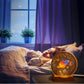 MTech 3D Acrylic Planets Crystal Ball Night Lamp With Wooden Base – USB LED Table Light
