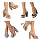 Bow Decor Chunky Heeled Ankle Strap Sandals For Women - Various Colours