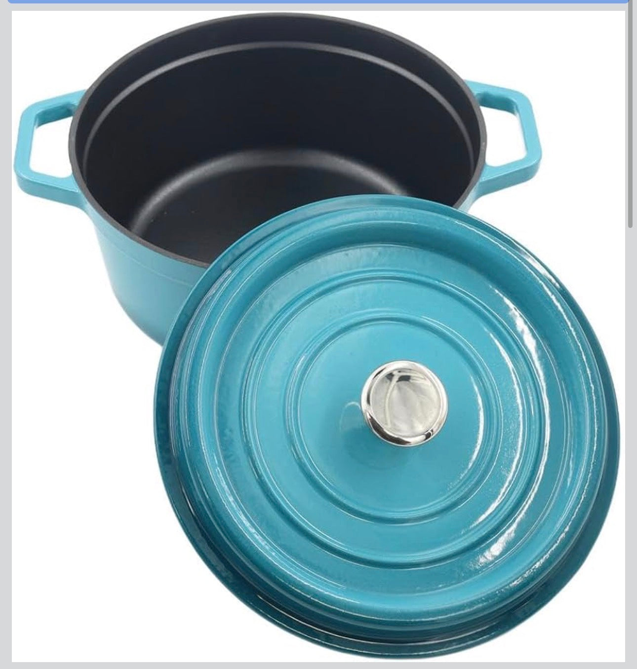 MHOME Cast Iron Casserole Pot with Lid - Various Options