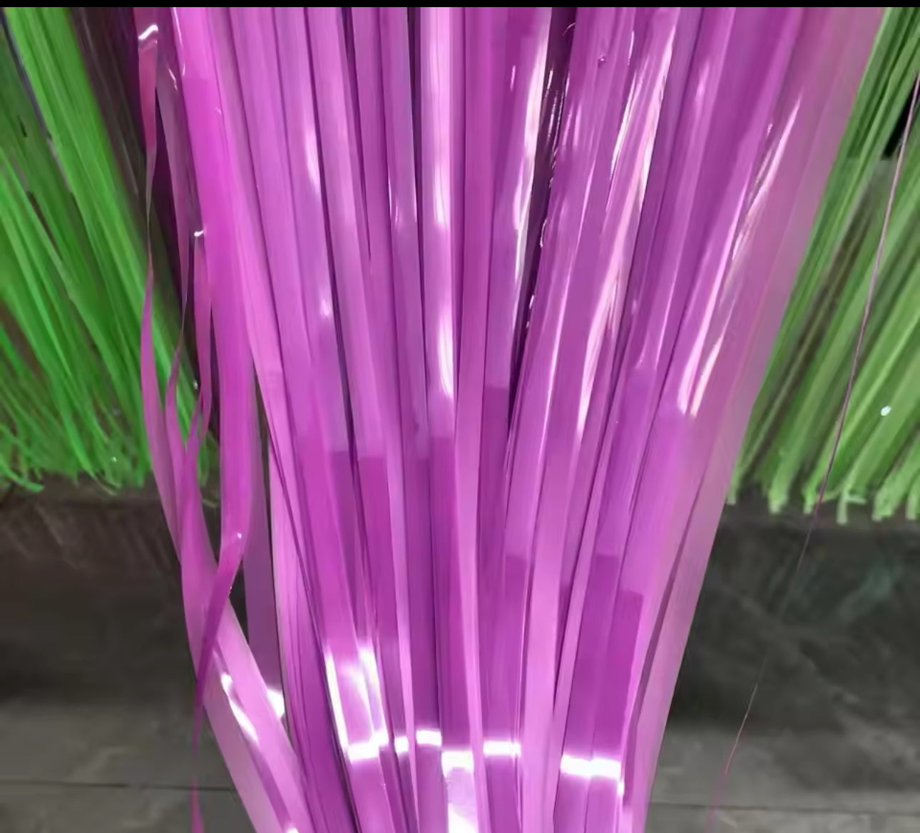 Party Decoration Foil Fringe Backdrop for Birthday , Wedding - 2M