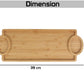 MHome Wooden Bamboo Appetizer Platter – 3-Compartment Serving Tray 39 cm